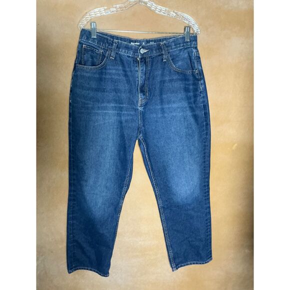 Old Navy High Rise Straight Jeans Women's Plus Size 18 Extra Blue Denim - Picture 1 of 8